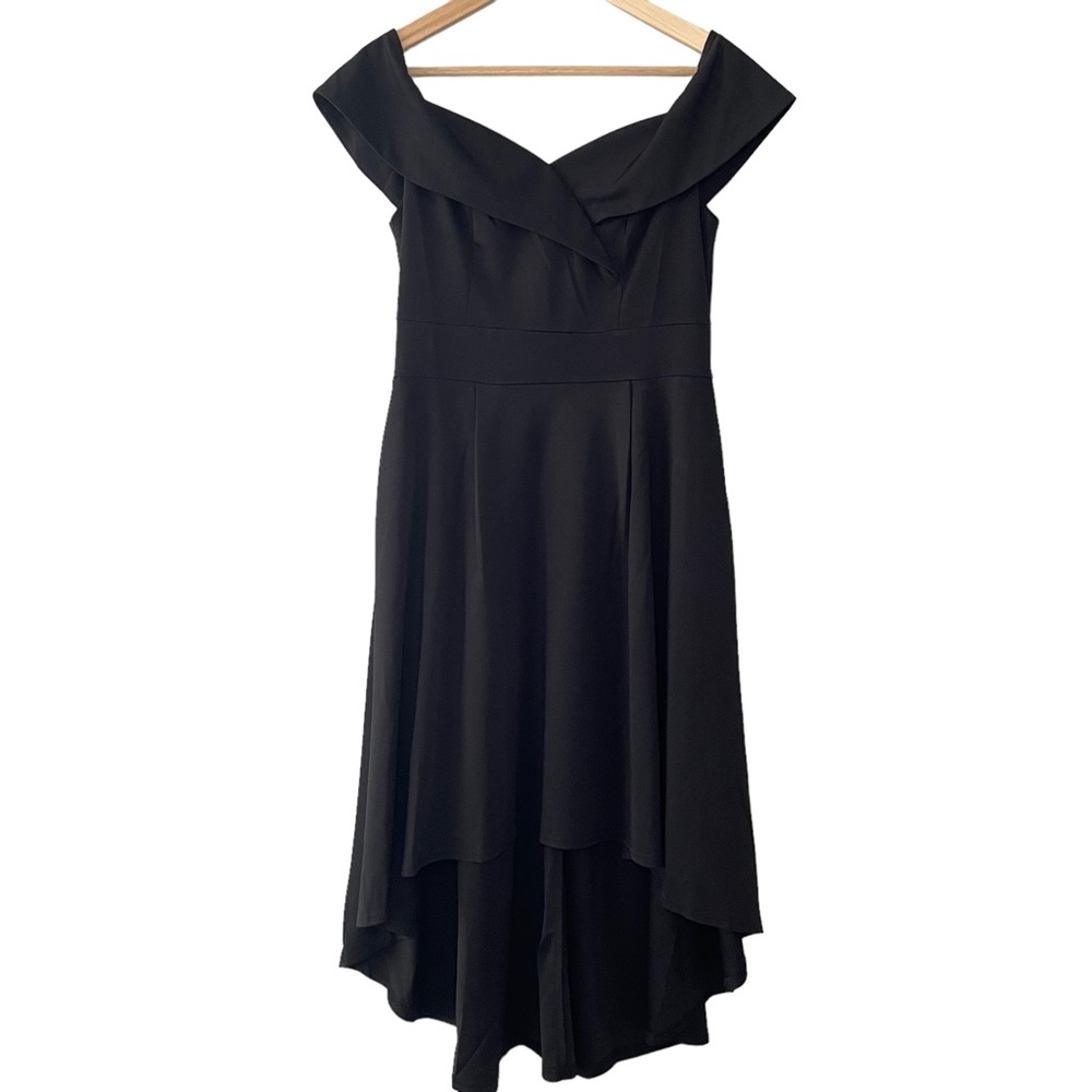 Jasambac Black Off Shoulder Formal Dress Women’s Size Medium Pockets